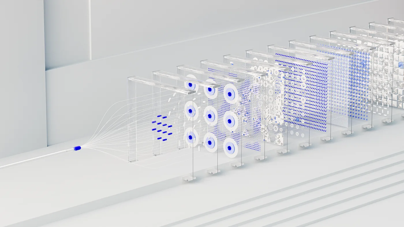 Abstract AI neural network illustration